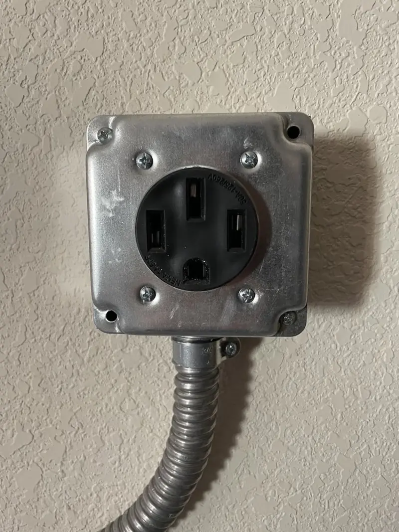 NEMA 14-50 outlet installed for Electrical Panel Upgrade in Eagle Point
